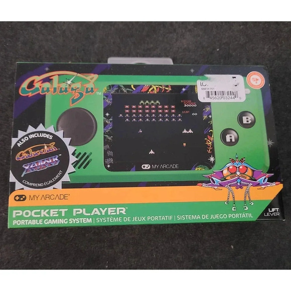 My Arcade Galaga Handheld Collectible Pocket Player Console with 3 Games (E12) - Picture 2 of 3